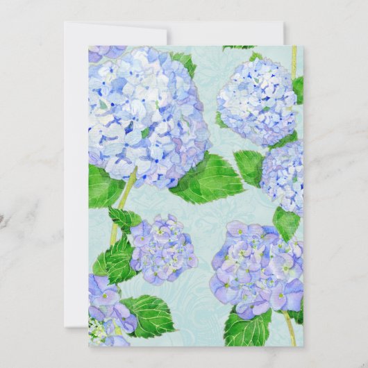 Koppels Schoel Blauw Hydrangea Kronkel Formele kan Kaart (Achterkant)