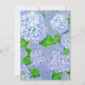 Koppels Schoel Blauw Hydrangea Kronkel Formele kan Kaart (Achterkant)