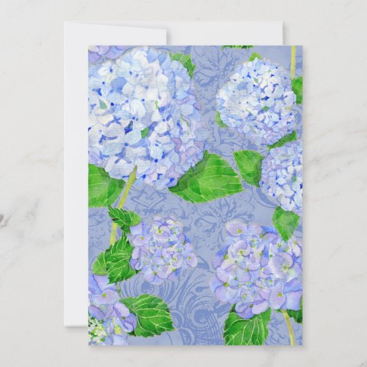 Koppels Schoel Blauw Hydrangea Kronkel Formele kan Kaart (Achterkant)
