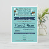 Koppels Shower Invite (cadeaus voor rond huis) Kaart (Staand voorkant)