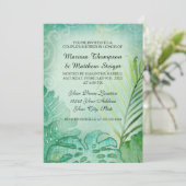 Koppels tonen een tropische regenwouwerpalm met le kaart (Staand voorkant)