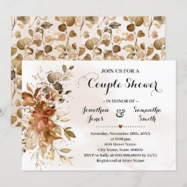 Koppels tonen Eucalyptus Herfst herfst bruiloft Kaart