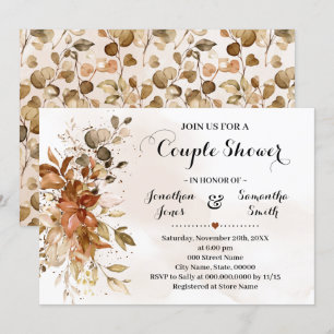 Koppels tonen Eucalyptus Herfst herfst bruiloft Kaart