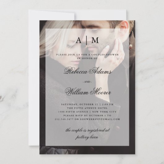 Koppels tonen Fotouitnodiging met bedekking Kaart (Voorkant)