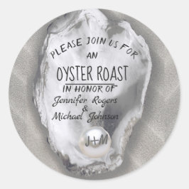 Koppels tonen oester Roast Classic Round Sticker
