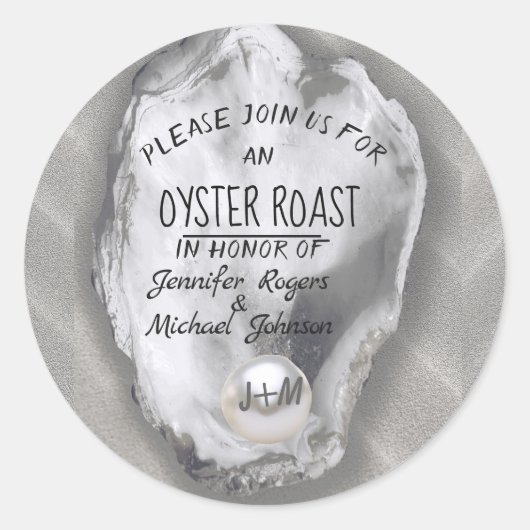 Koppels tonen oester Roast Classic Round Sticker (Voorkant)