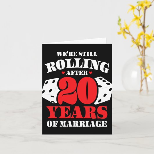 Koppels Trouwen 20 Jaar - Grappige 20ste bruiloft  Kaart (Gele Bloem)
