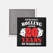 Koppels Trouwen 20 Jaar - Grappige 20ste bruiloft Magneet (Voorkant / Achterkant)