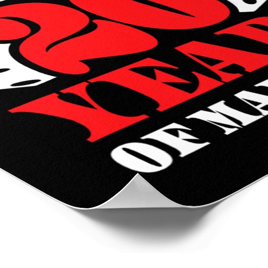 Koppels Trouwen 20 Jaar - Grappige 20ste bruiloft  Poster (Hoek)