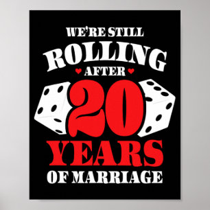 Koppels Trouwen 20 Jaar - Grappige 20ste bruiloft Poster