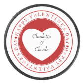 Koppels Valentijn Ice Hockey Puck (Voorkant)