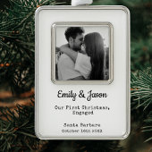 Koppels Verloving aangepaste foto ingelijst Orname Verzilverd Omlijst Ornament