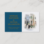 Koppels visitekaartje - Foto W Border Blue (Voorkant)