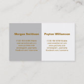 Koppels visitekaartje - Foto W Border Grey (Achterkant)