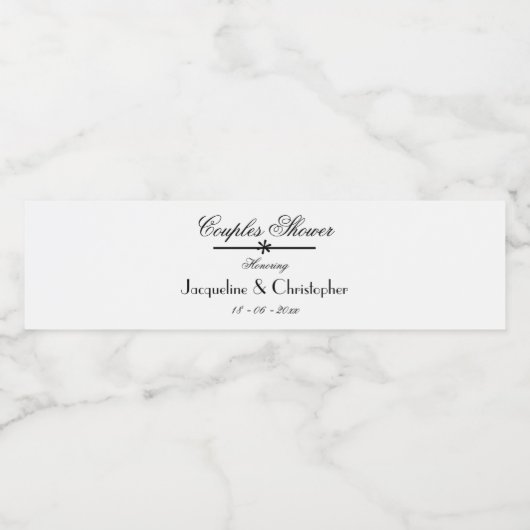 Koppels Vrijgezellenfeest Eenvoudig Elegant Script Waterfles Etiket (Enkel label)