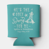 koppels vrouw en man koken met elkaar in overeenst blikjeskoeler (Achterkant)