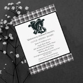 Koppels zwart en wit Westerne thema douche Briefkaart