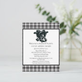 Koppels zwart en wit Westerne thema douche Briefkaart (Staand voorkant)