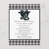 Koppels zwart en wit Westerne thema douche Briefkaart (Voorkant)