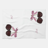 Koppels zwarte kersen keuken- en diskettehanddoeke theedoek (Horizontaal)