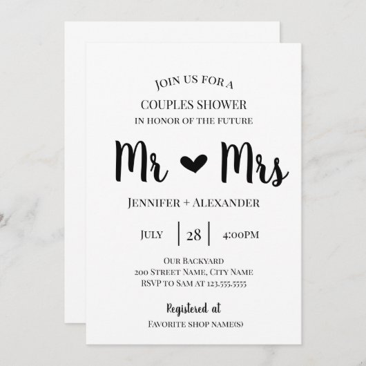 Koppelschoen Kaart (Voorkant / Achterkant)