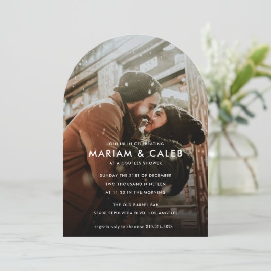 Koppelschoen | Liefde Verloving Foto Kaart (Staand voorkant)