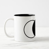 Koppelset voor zwarte en witte cirkels tweekleurige koffiemok (Links)