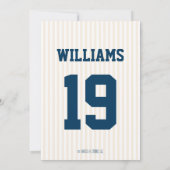 KOPPELT ALLE STAR BASEBALL BABY SHOWER INVITATION KAART (Achterkant)