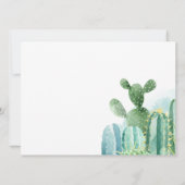 Koppelt Baby shower Waterverf Cacti Boho Script Kaart (Achterkant)