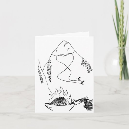 Koppelt die Ski Together Card Bedankkaart (Voorkant)