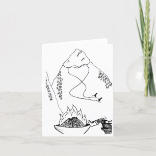 Koppelt die Ski Together Card Bedankkaart