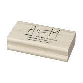 Koppelteken Hart Adres Rubberstempel (Stempel)