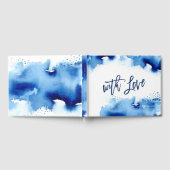 KOPPELTJE Aandenken blauwe waterverf handlettering Gastenboek (Volledig)