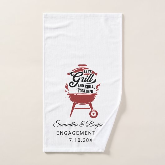 Koppelverbintenis BBQ-grillfeest Handdoek (Handdoek)