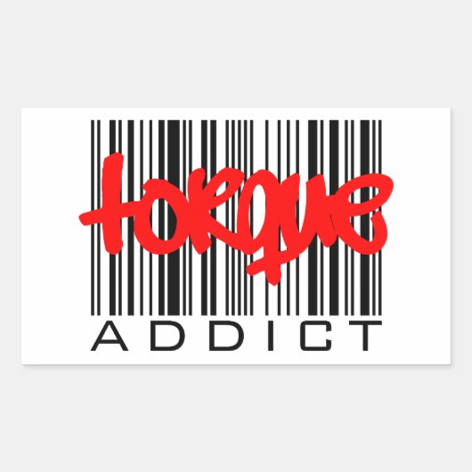 Koppelverslaafde Rechthoekige Sticker (Voorkant)