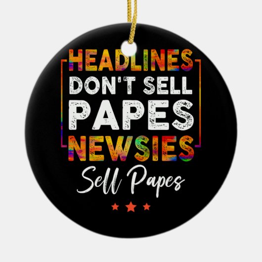 koppen Don_t Verkoop Papes Nieuwsbrieven Verkopen  Keramisch Ornament (Voorkant)