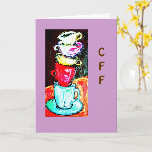 koppen en mokken kaart (Gele Bloem)