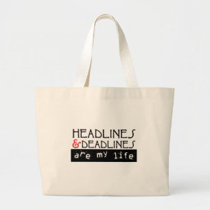 Koppen en termijnen grote tote bag