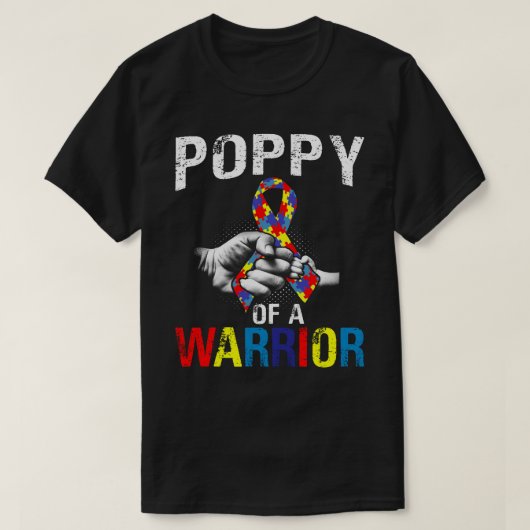 Koppen van een Warrior Autism Awareness T-shirt (Design voorkant)