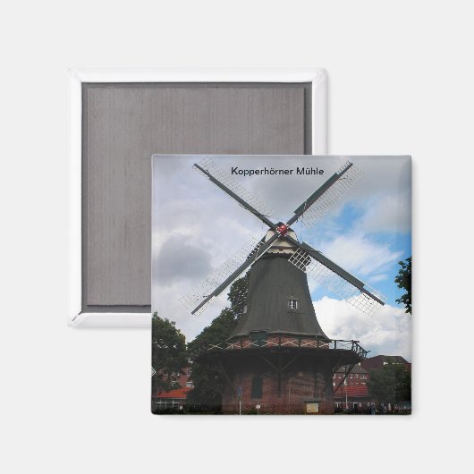 Kopperhörner Mühle / Wilhelmshaven / Deutschland Magneet (Voorkant / Achterkant)