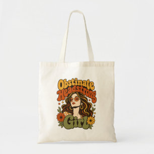 Koppig Eigengereid Meisje Retro 70s Groovy Feminis Tote Bag