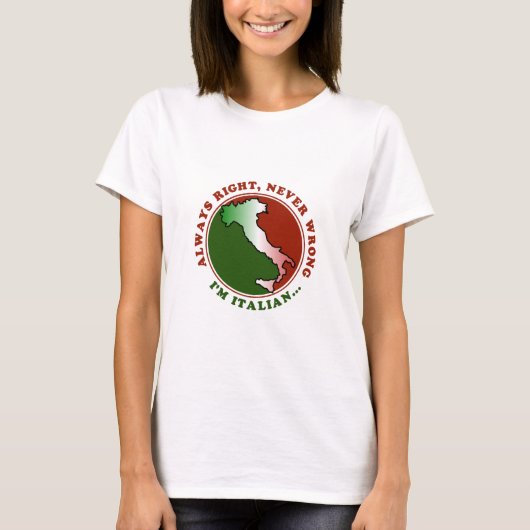 Koppig Italiaans Grappig Dames T-Shirt (Voorkant)