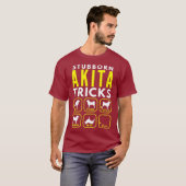 Koppige Akita Tricks - Hondentraining T-shirt (Voorkant volledig)