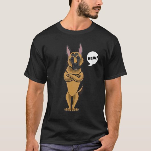 Koppige Duitse Herdershond Herder T-shirt (Voorkant)