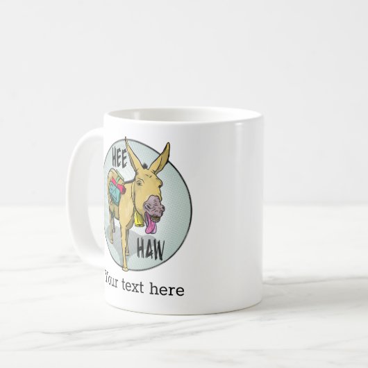koppige ezel koffiemok (Voorkant links)