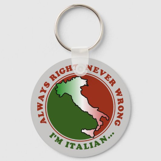 Koppige Italiaan Grappig Sleutelhanger (Voorkant)