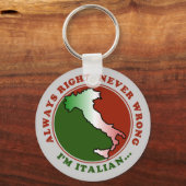 Koppige Italiaan Grappig Sleutelhanger (Voorkant)