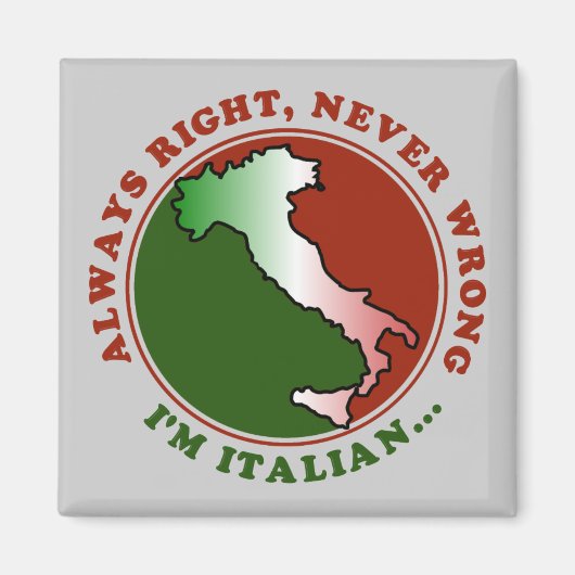Koppige Italiaanse grap Magneet (Voorkant)