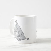 koppige neushoorn koffiemok (Voorkant links)