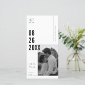 Kopredactioneel Huwelijk Save The Date Foto  (Staand voorkant)